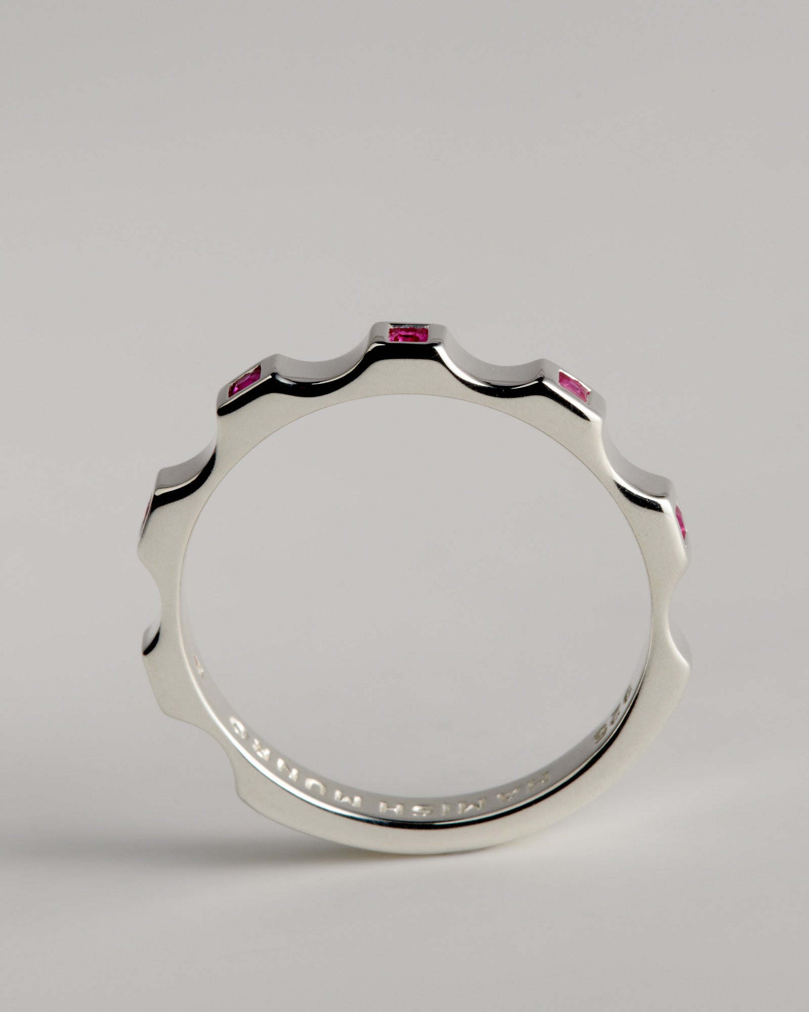 Small Window Ring - Sterling Silver | Rubies