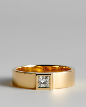Single Window Ring - White Diamond