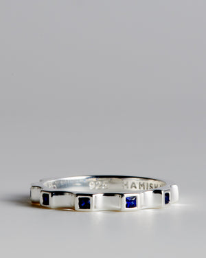 Small Window Ring - Sterling Silver | Sapphires