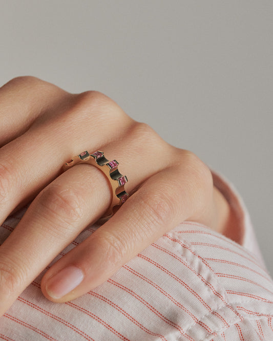 Parmentier Ring - Pink Sapphires