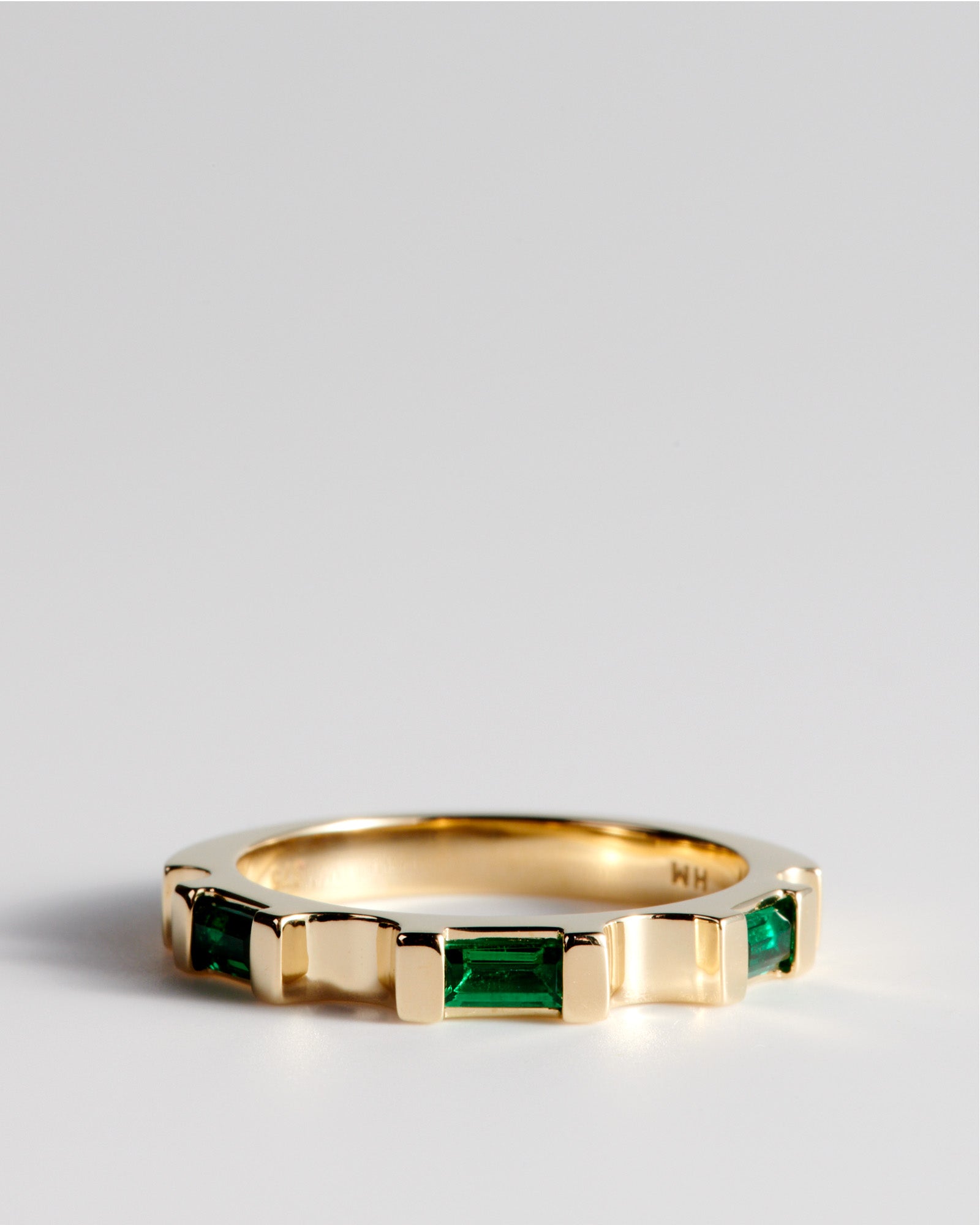Bridge Ring - Emeralds
