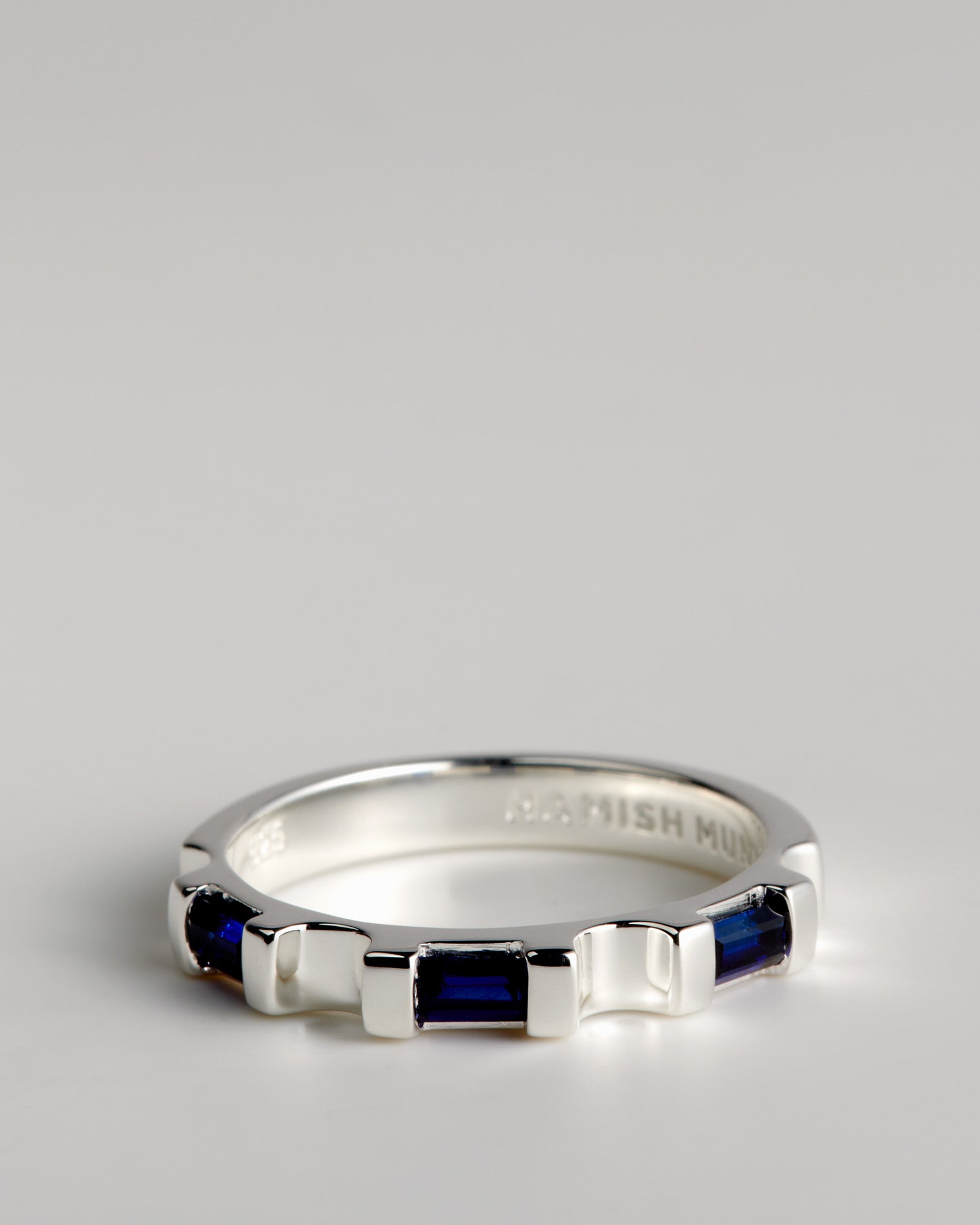 Bridge Ring - Sterling Silver | Blue Sapphires
